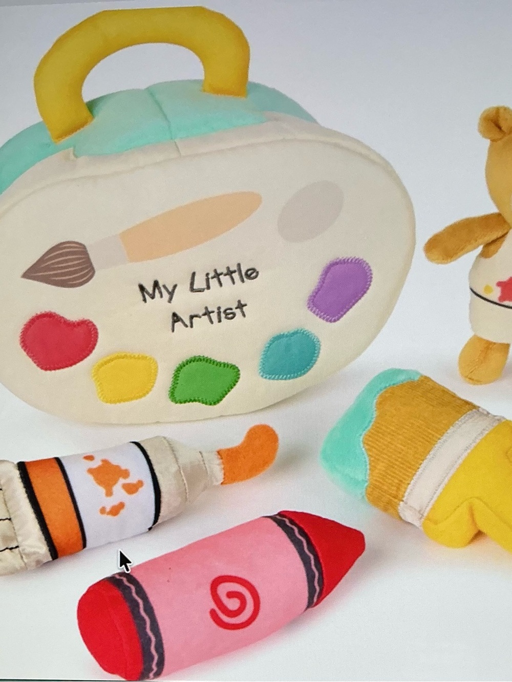Gund My Little Artist Plush Toy Set - 5 pc Rattle, squeaker,plus